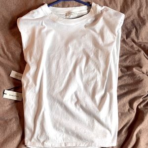 BABATON Crewneck tank top with shoulder pads